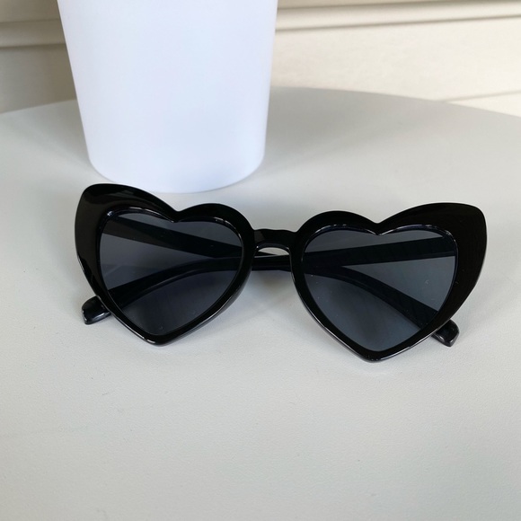 New, Black, Heart-Shaped, Sunglasses! - Picture 3 of 5